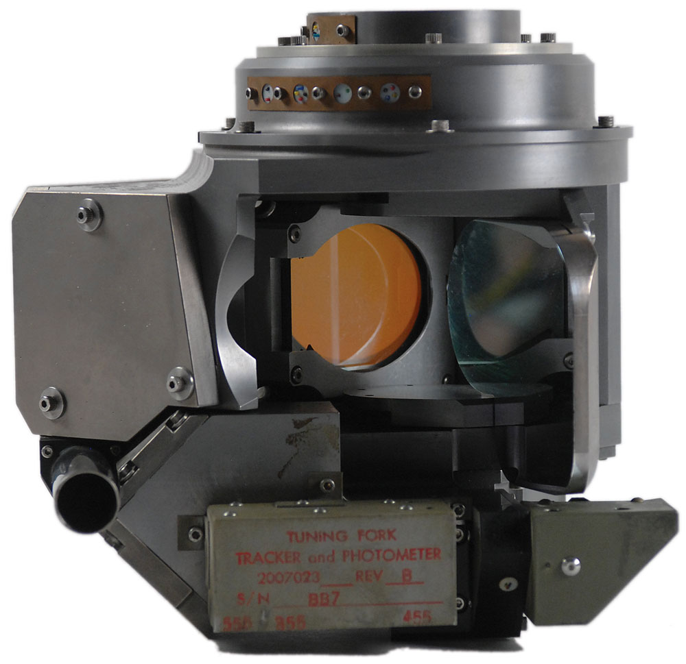 Figure 3 — The Apollo Block II sextant, part of the optical subsystem in the Command Module. The crew used it to measure the precise angle between a known star and the Earth's or Moon's horizon — a…
