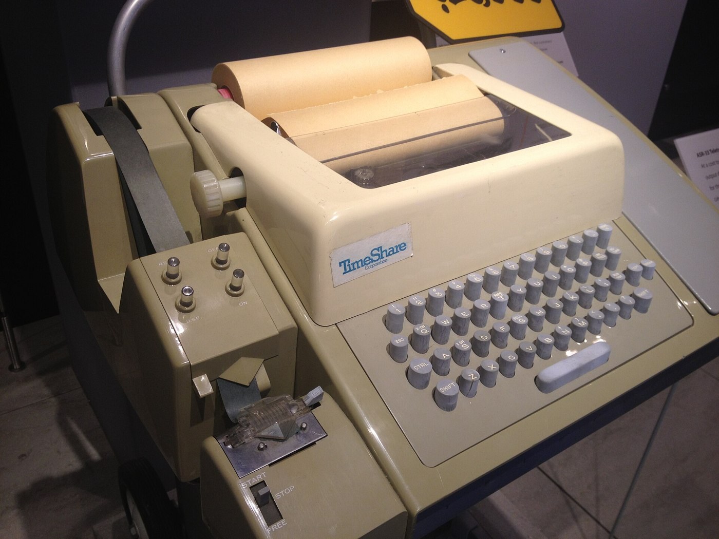 Figure 5 — A Teletype Model 33 ASR, the machine the KIM-1 User Manual assumed for its teleprinter mode. Its keyboard replaced the KIM's keypad, its printer gave a paper record of every command, and the reader…