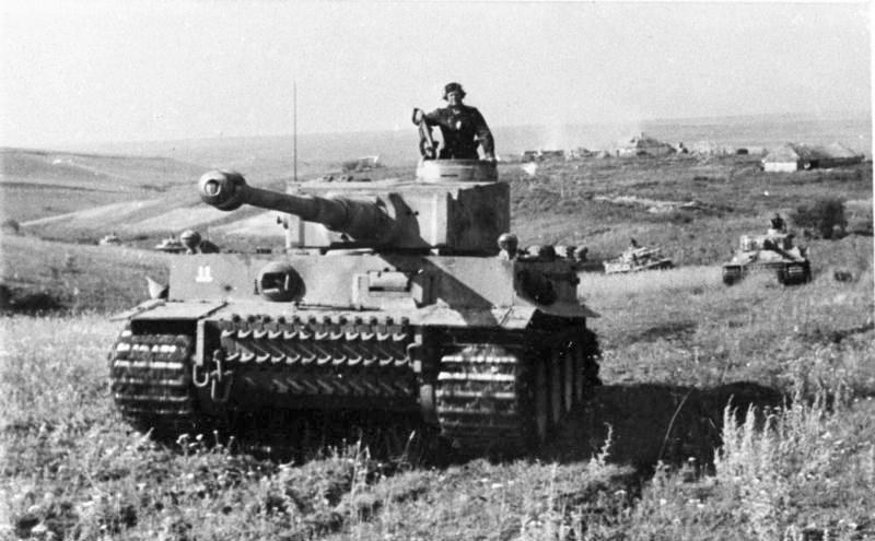 Figure 6 — A German Tiger I tank during the battle of Kursk, summer 1943. A Tunny message from Army Group South, dated 25 April 1943, set out details of the planned offensive, Operation Zitadelle; a report ba…