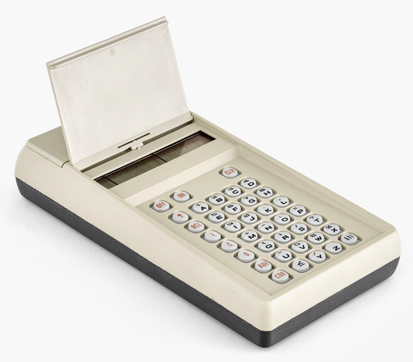 Figure 6 — A Crypto AG HC-520 of 1977, in the Deutsches Museum, Munich: a battery-powered pocket cipher machine with a keyboard and a printer under the lid, made by Siemens for Crypto AG. Opening the case to …