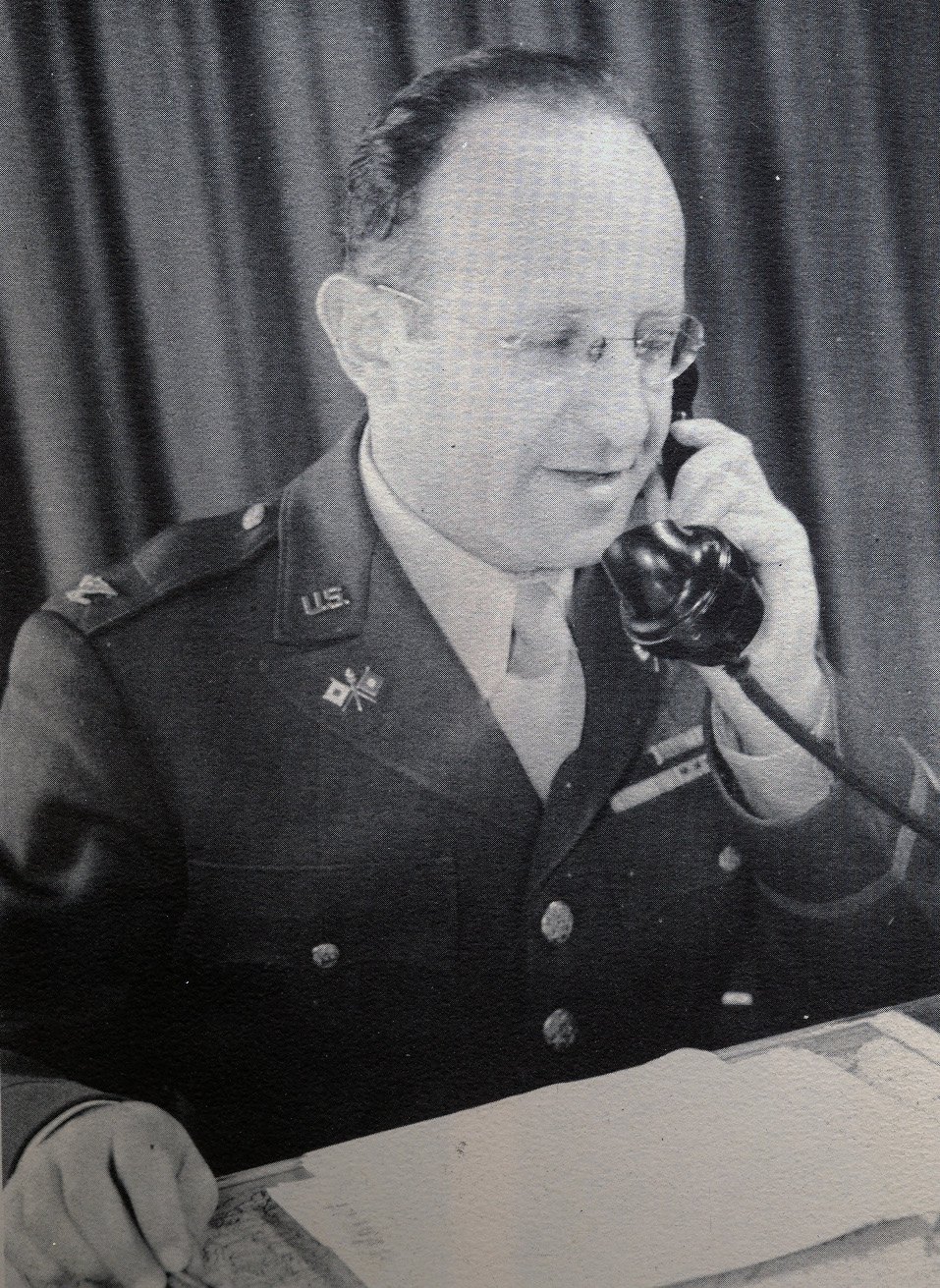 Figure 3 — Leo Rosen, the MIT-trained electrical engineer who proposed using telephone selector switches to mechanise the sixes, built the "six-buster", and directed the construction of the first PURPLE analo…