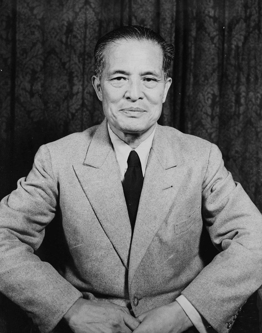 Figure 7 — Ōshima during his trial before the International Military Tribunal for the Far East in Tokyo, August 1947. He was convicted in November 1948 of conspiracy to wage aggressive war and sentenced to li…